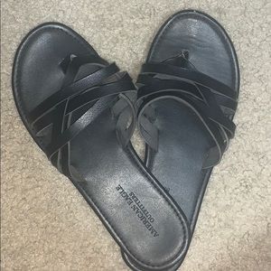 Black American Eagle sandals